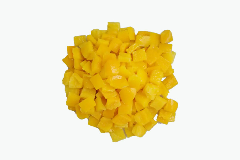 Frozen Yellow Cubed Pepper
