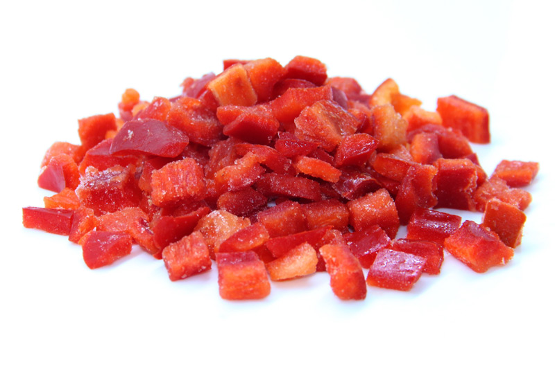 Frozen Red Cubed Pepper