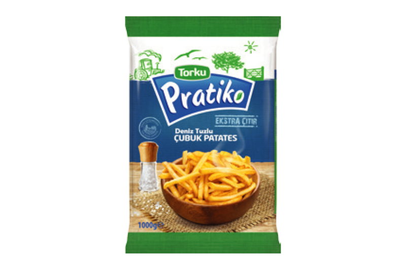 PRATİKO Crispy potatoes with SEA SALT 1000 g (7×7 thin cut)